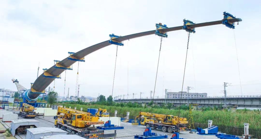 國內最長110米風電葉片靜載測試順利完成